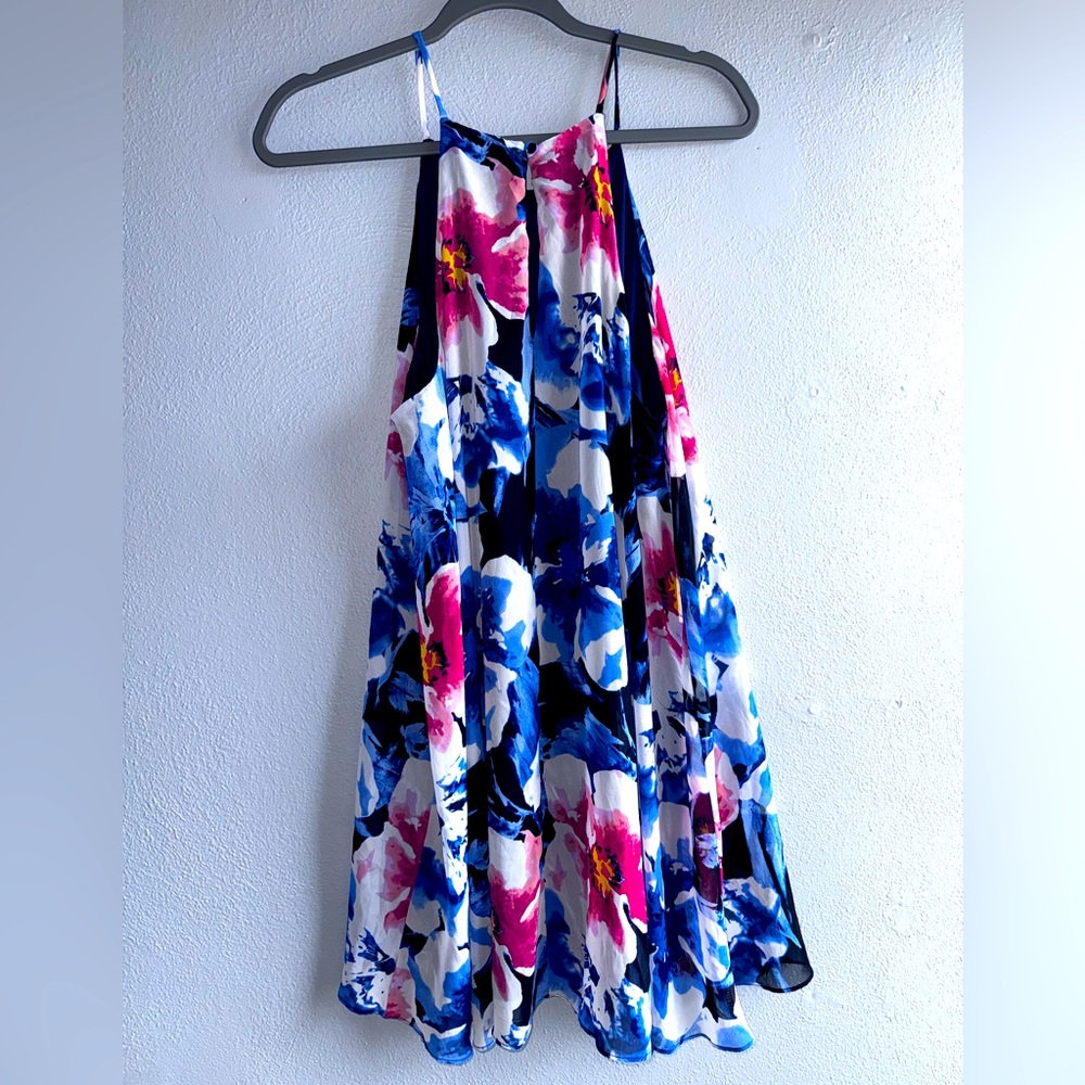 Lulu’s Blue Floral Swing Style Dress - Picture 5 of 5